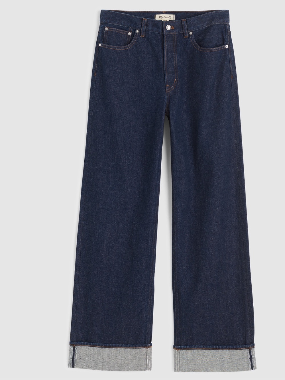 Madewell Low Slung Cuffed Baggy Jeans